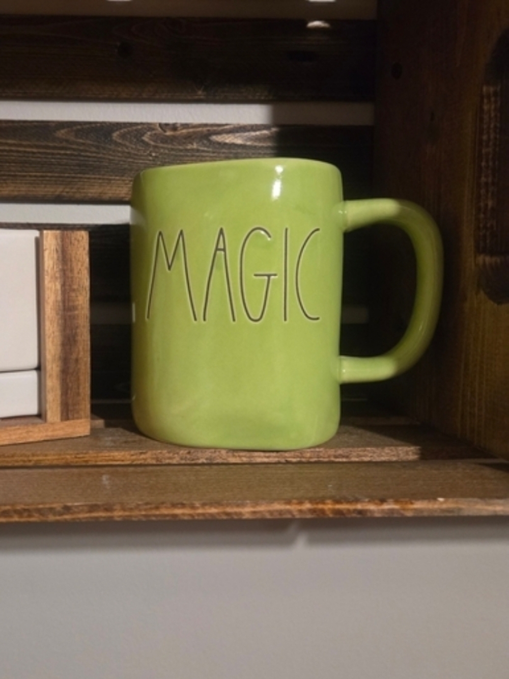 Rae Dunn Lime Green 'MAGIC' Ceramic Mug